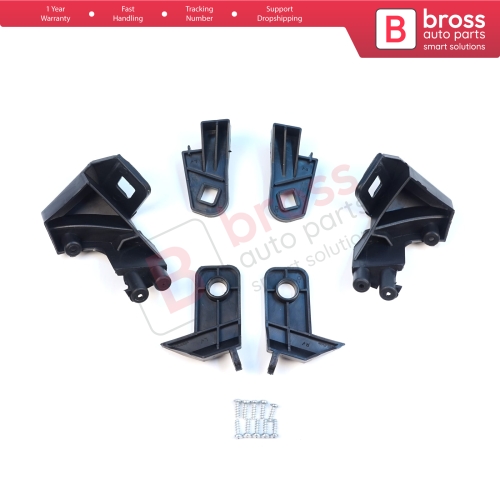 Headlight Holder Mount Repair Bracket Tab Set Left Right Side for Fiat Doblo MK2 263 2010-2014 Pre-Facelift 51810671 51810672