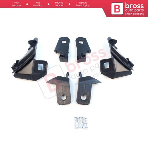 Headlight Holder Mount Repair Bracket Tab Set Left Right Side for Fiat Doblo MK2 263 2010-2014 Pre-Facelift 51810671 51810672