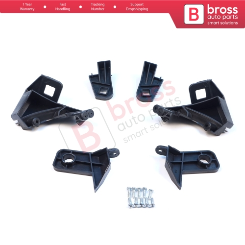 Headlight Holder Mount Repair Bracket Tab Set Left Right Side for Fiat Doblo MK2 263 2010-2014 Pre-Facelift 51810671 51810672