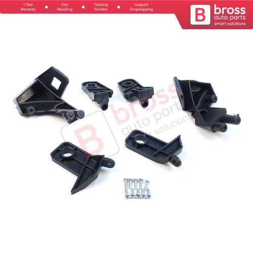 Headlight Holder Mount Repair Bracket Tab Set Left Right Side for Fiat Doblo MK2 263 2010-2014 Pre-Facelift 51810671 51810672
