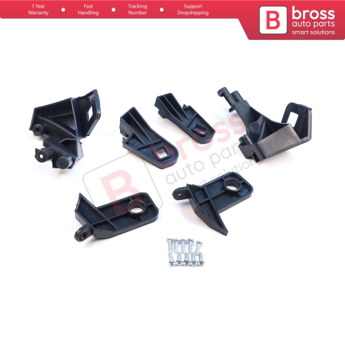 Headlight Holder Mount Repair Bracket Tab Set Left Right Side for Fiat Doblo MK2 263 2010-2014 Pre-Facelift 51810671 51810672