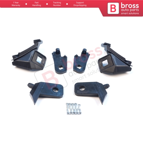 Headlight Holder Mount Repair Bracket Tab Set Left Right Side for Fiat Doblo MK2 263 2010-2014 Pre-Facelift 51810671 51810672
