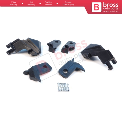 Headlight Holder Mount Repair Bracket Tab Set Left Right Side for Fiat Doblo MK2 263 2010-2014 Pre-Facelift 51810671 51810672