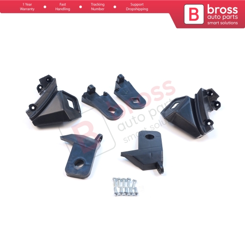 Headlight Holder Mount Repair Bracket Tab Set Left Right Side for Fiat Doblo MK2 263 2010-2014 Pre-Facelift 51810671 51810672