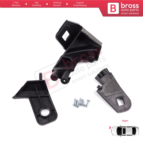 Headlight Holder Mount Repair Bracket Tab Set Right Side for Fiat Doblo MK2 263 2010-2014 Pre-Facelift 51810671