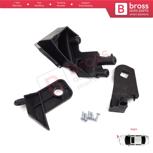 Headlight Holder Mount Repair Bracket Tab Set Right Side for Fiat Doblo MK2 263 2010-2014 Pre-Facelift 51810671