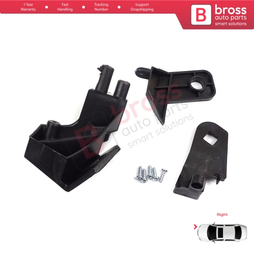 Headlight Holder Mount Repair Bracket Tab Set Right Side for Fiat Doblo MK2 263 2010-2014 Pre-Facelift 51810671