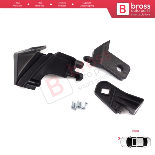 Headlight Holder Mount Repair Bracket Tab Set Right Side for Fiat Doblo MK2 263 2010-2014 Pre-Facelift 51810671