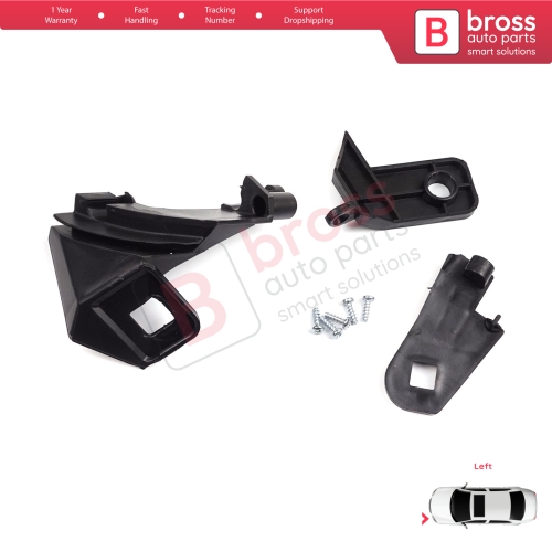 Headlight Holder Mount Repair Bracket Tab Set Left Side for Fiat Doblo MK2 263 2010-2014 Pre-Facelift 51810672