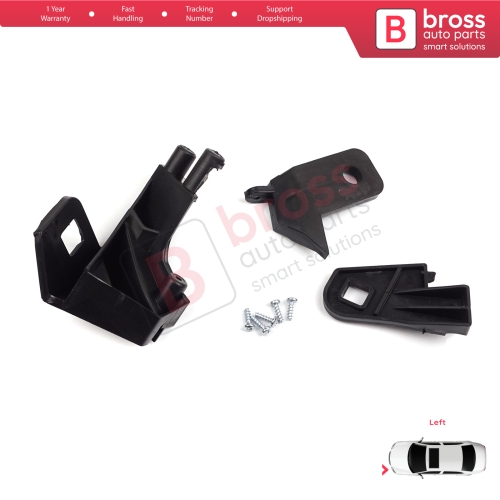 Headlight Holder Mount Repair Bracket Tab Set Left Side for Fiat Doblo MK2 263 2010-2014 Pre-Facelift 51810672