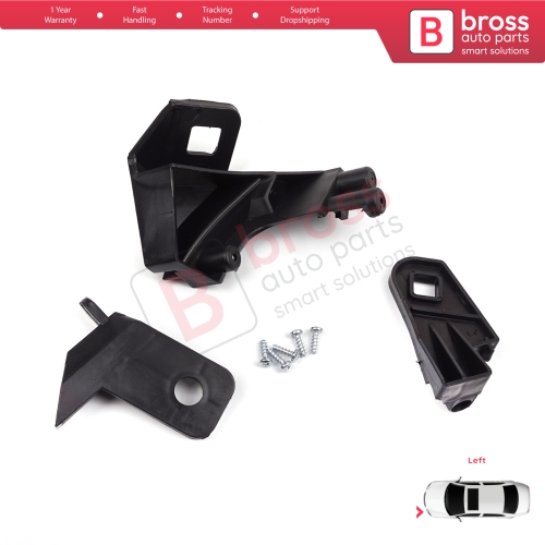 Headlight Holder Mount Repair Bracket Tab Set Left Side for Fiat Doblo MK2 263 2010-2014 Pre-Facelift 51810672