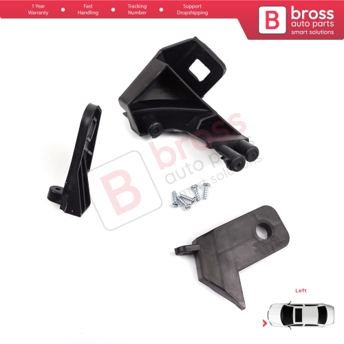Headlight Holder Mount Repair Bracket Tab Set Left Side for Fiat Doblo MK2 263 2010-2014 Pre-Facelift 51810672