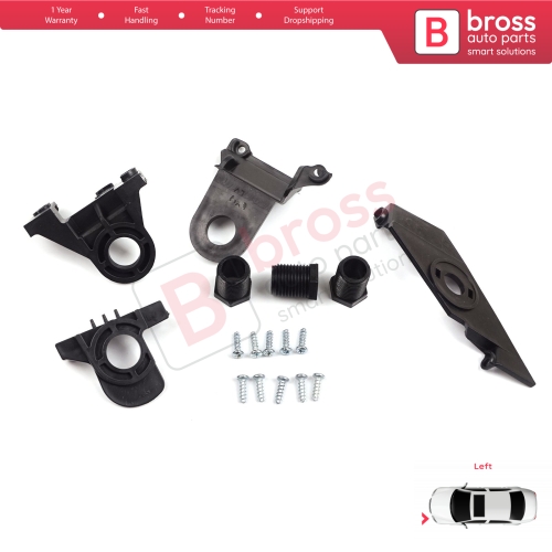 Headlight Holder Mount Repair Bracket Tab Set Left Side for VW Passat 3C B7 362 365 4Motion Sedan Variant 2011-2014 3AA998225