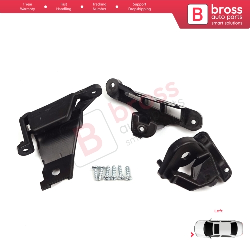 Headlight Holder Mount Repair Bracket Tab Set Left Side for Peugeot 308 MK1 HB SW CC RCZ 408 T7 6212E3