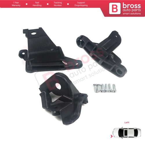 Headlight Holder Mount Repair Bracket Tab Set Left Side for Peugeot 308 MK1 HB SW CC RCZ 408 T7 6212E3