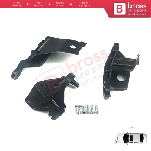 Headlight Holder Mount Repair Bracket Tab Set Left Side for Peugeot 308 MK1 HB SW CC RCZ 408 T7 6212E3