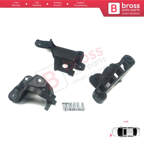 Headlight Holder Mount Repair Bracket Tab Set Left Side for Peugeot 308 MK1 HB SW CC RCZ 408 T7 6212E3