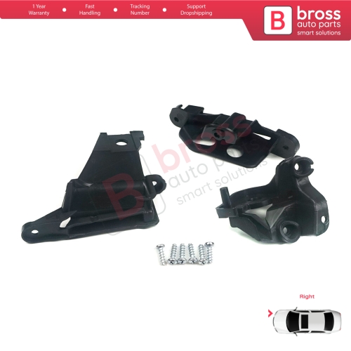 Headlight Holder Mount Repair Bracket Tab Set Right Side for Peugeot 308 MK1 HB SW CC RCZ 408 T7 6212E4