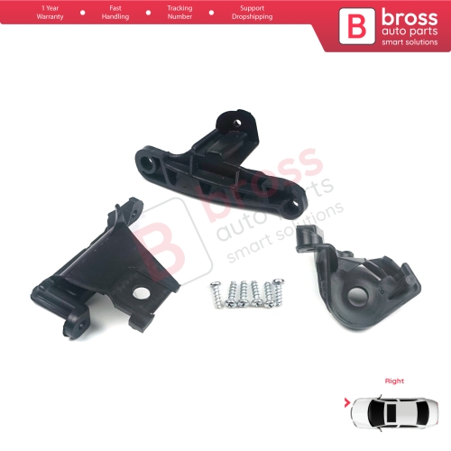 Headlight Holder Mount Repair Bracket Tab Set Right Side for Peugeot 308 MK1 HB SW CC RCZ 408 T7 6212E4