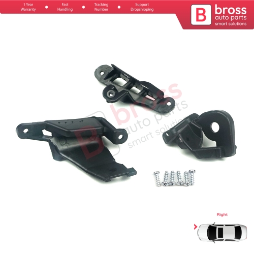 Headlight Holder Mount Repair Bracket Tab Set Right Side for Peugeot 308 MK1 HB SW CC RCZ 408 T7 6212E4