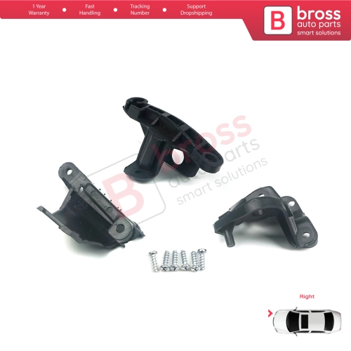 Headlight Holder Mount Repair Bracket Tab Set Right Side for Peugeot 308 MK1 HB SW CC RCZ 408 T7 6212E4