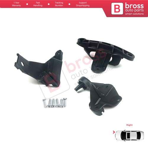 Headlight Holder Mount Repair Bracket Tab Set Right Side for Peugeot 308 MK1 HB SW CC RCZ 408 T7 6212E4