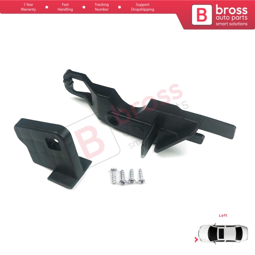 Headlight Holder Mount Repair Bracket Tab Set Left Side for Peugeot 301 2012-2017 Pre-Facelift 9675139480