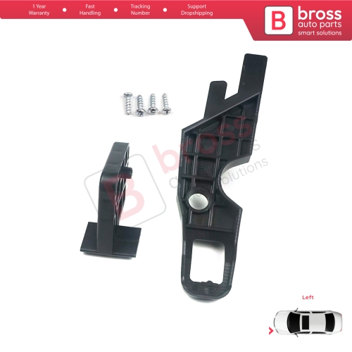 Headlight Holder Mount Repair Bracket Tab Set Left Side for Peugeot 301 2012-2017 Pre-Facelift 9675139480