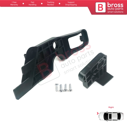 Headlight Holder Mount Repair Bracket Tab Set Right Side for Peugeot 301 2012-2017 Pre-Facelift 9675138980