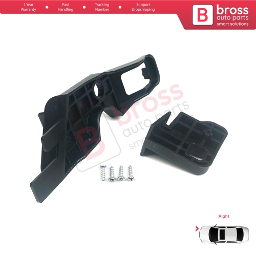 Headlight Holder Mount Repair Bracket Tab Set Right Side for Peugeot 301 2012-2017 Pre-Facelift 9675138980
