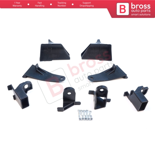 Headlight Holder Mount Repair Bracket Tab Set Left Right Side for Renault Symbol MK3 2013-2017 Pre-Facelift 260607796R 260106223R