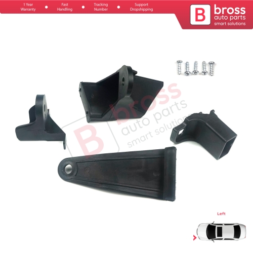 Headlight Holder Mount Repair Bracket Tab Set Left Side for Renault Symbol MK3 2013-2017 Pre-Facelift 260607796R