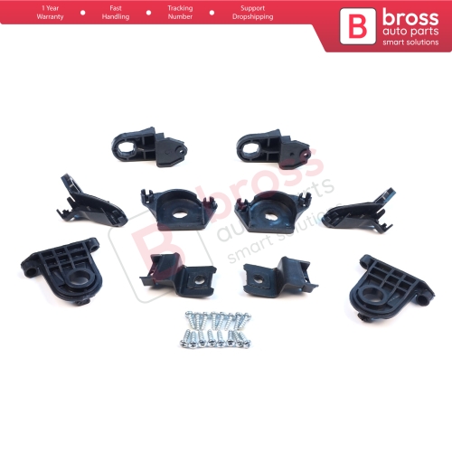 Headlight Holder Mount Repair Bracket Tab Set Left Right Side for Seat Leon MK3 5F 2012-2020 5F0998225 5F0998226