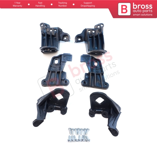 Headlight Holder Mount Repair Bracket Tab Set Left Right Side for Fiat Tipo 356 357 Egea 2015-On 50927927 50927929
