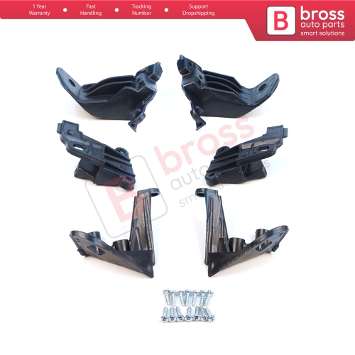 Headlight Holder Mount Repair Bracket Tab Set Left Right Side for Fiat Tipo 356 357 Egea 2015-On 50927927 50927929