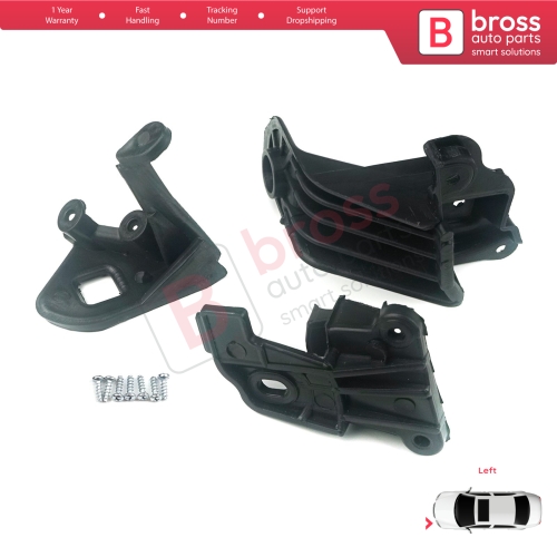 Headlight Holder Mount Repair Bracket Tab Set Left Side for Fiat Tipo 356 Egea 2015-On 50927927