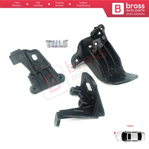 Headlight Holder Mount Repair Bracket Tab Set Right Side for Fiat Tipo 356 Egea 2015-On 50927929 