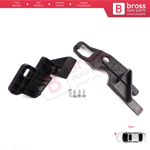 Headlight Holder Mount Repair Bracket Tab Set Right Side for Citroen C-Elysee 2012-2017 9675140380