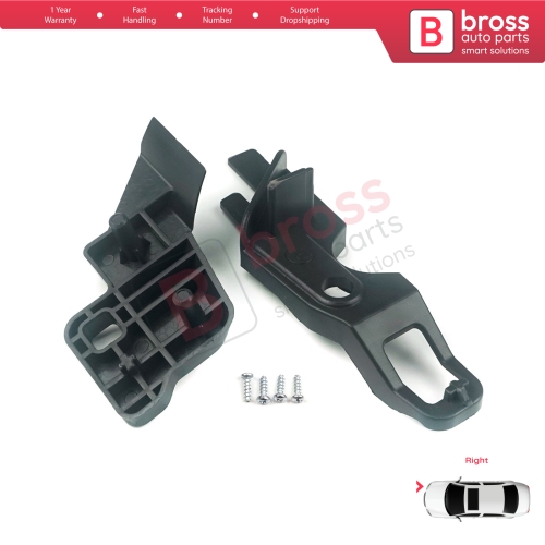 Headlight Holder Mount Repair Bracket Tab Set Right Side for Citroen C-Elysee 2012-2017 9675140380