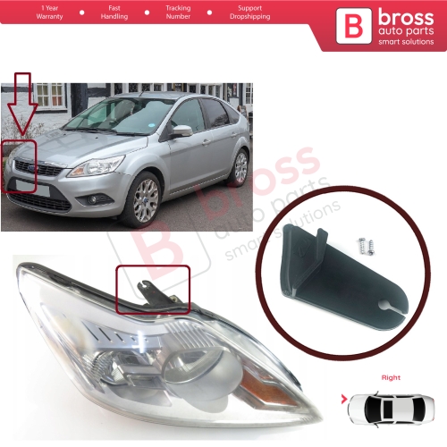 Headlight Holder Mount Repair Bracket Tab Set Right Side for Ford Focus DA MK2 2.5 2008-2011 Facelift 8M5113100CD