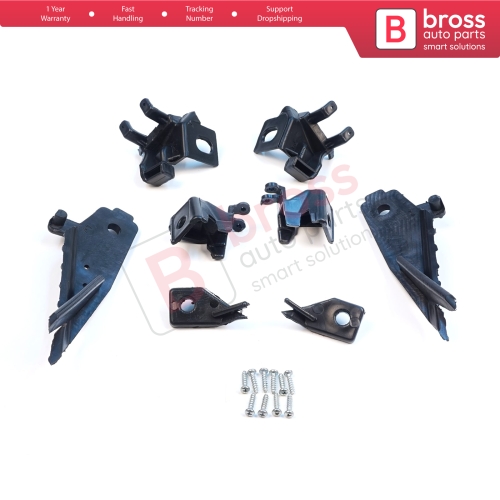 Headlight Holder Mount Repair Bracket Tab Set Left Right Side for Renault Megane BFB K9A B9A MK4 2016-On 260601571R 260100506R