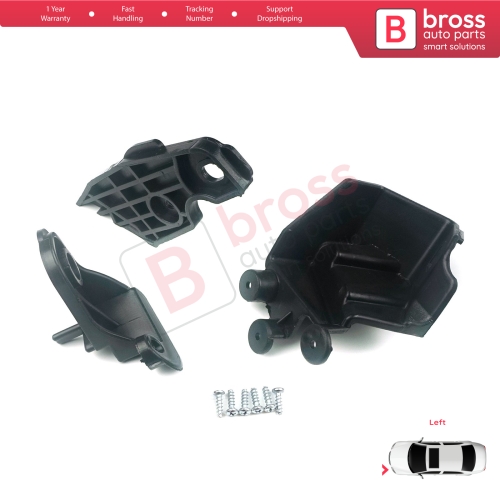 Headlight Holder Mount Repair Bracket Tab Set Left Side for Fiat Doblo MK2 263 Facelift 2015-2022 51974244