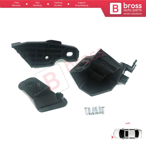 Headlight Holder Mount Repair Bracket Tab Set Left Side for Fiat Doblo MK2 263 Facelift 2015-2022 51974244