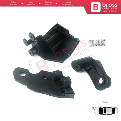 Headlight Holder Mount Repair Bracket Tab Set Right Side for Fiat Doblo MK2 263 Facelift 2015-2022 51974243