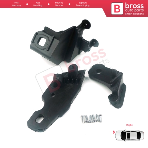 Headlight Holder Mount Repair Bracket Tab Set Right Side for Fiat Doblo MK2 263 Facelift 2015-2022 51974243