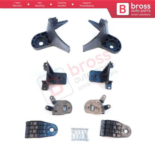 Headlight Holder Mount Repair Bracket Tab Set Left Right Side for Renault Symbol MK3 Facelift 2017-On 260609154R 260102037R