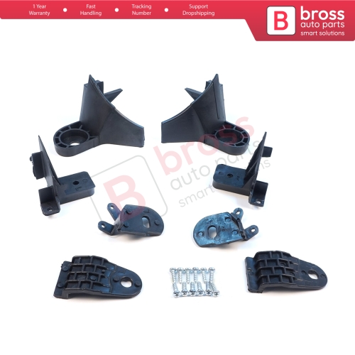 Headlight Holder Mount Repair Bracket Tab Set Left Right Side for Renault Symbol MK3 Facelift 2017-On 260609154R 260102037R