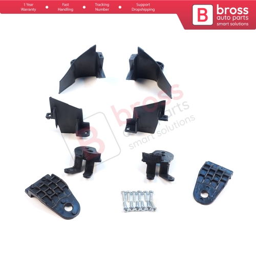 Headlight Holder Mount Repair Bracket Tab Set Left Right Side for Renault Symbol MK3 Facelift 2017-On 260609154R 260102037R