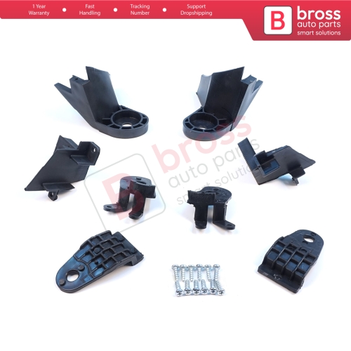 Headlight Holder Mount Repair Bracket Tab Set Left Right Side for Renault Symbol MK3 Facelift 2017-On 260609154R 260102037R