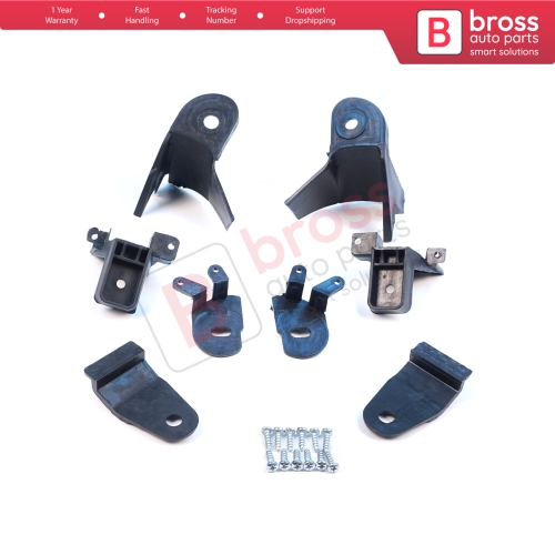 Headlight Holder Mount Repair Bracket Tab Set Left Right Side for Renault Symbol MK3 Facelift 2017-On 260609154R 260102037R